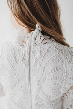 Olivia Classic Lace Dress-  White