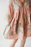 Greta Embroidery Tunic Dress- Pink