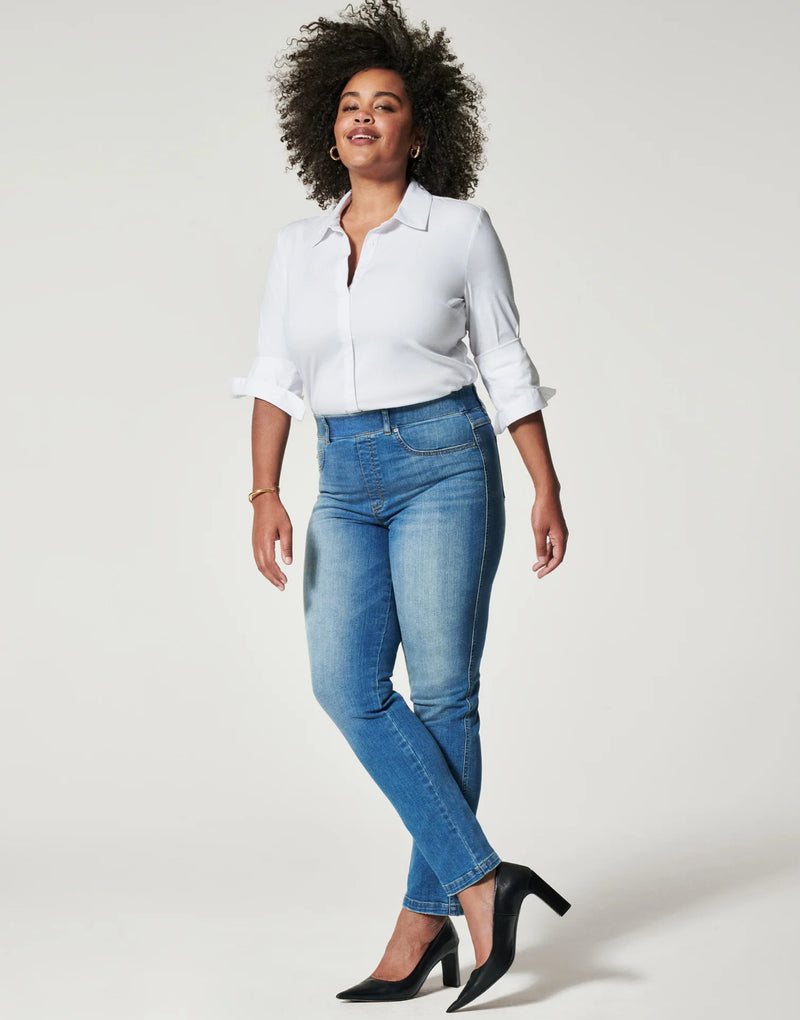 Review: The Spanx Ankle Skinny Jeans Are So Comfortable