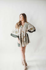 Greta Embroidery Tunic Dress- Sage