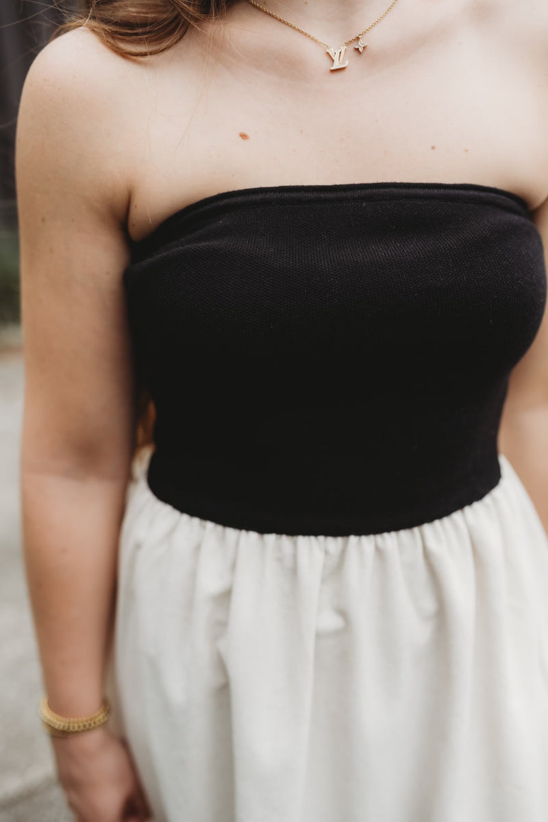 elizabeth strapless midi dress dadouchic on LTK