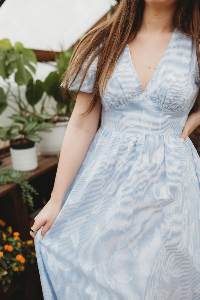 knee length dresses for ladies Layla Floral Midi Dress – Poppie's Boutique