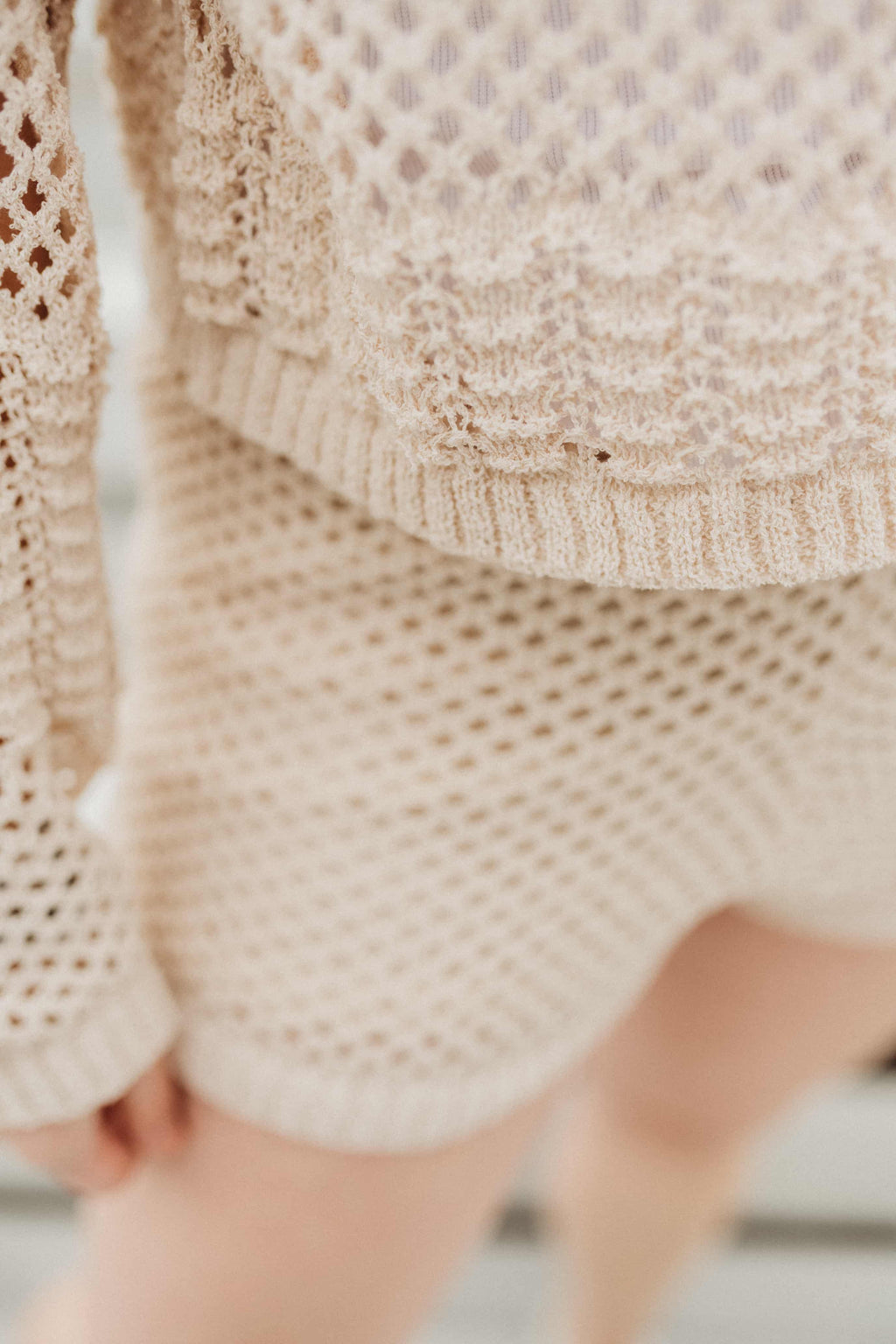 Crochet Summer Woven Set - Tan