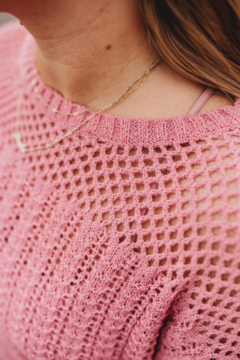 Crochet Summer Woven Set - Pink