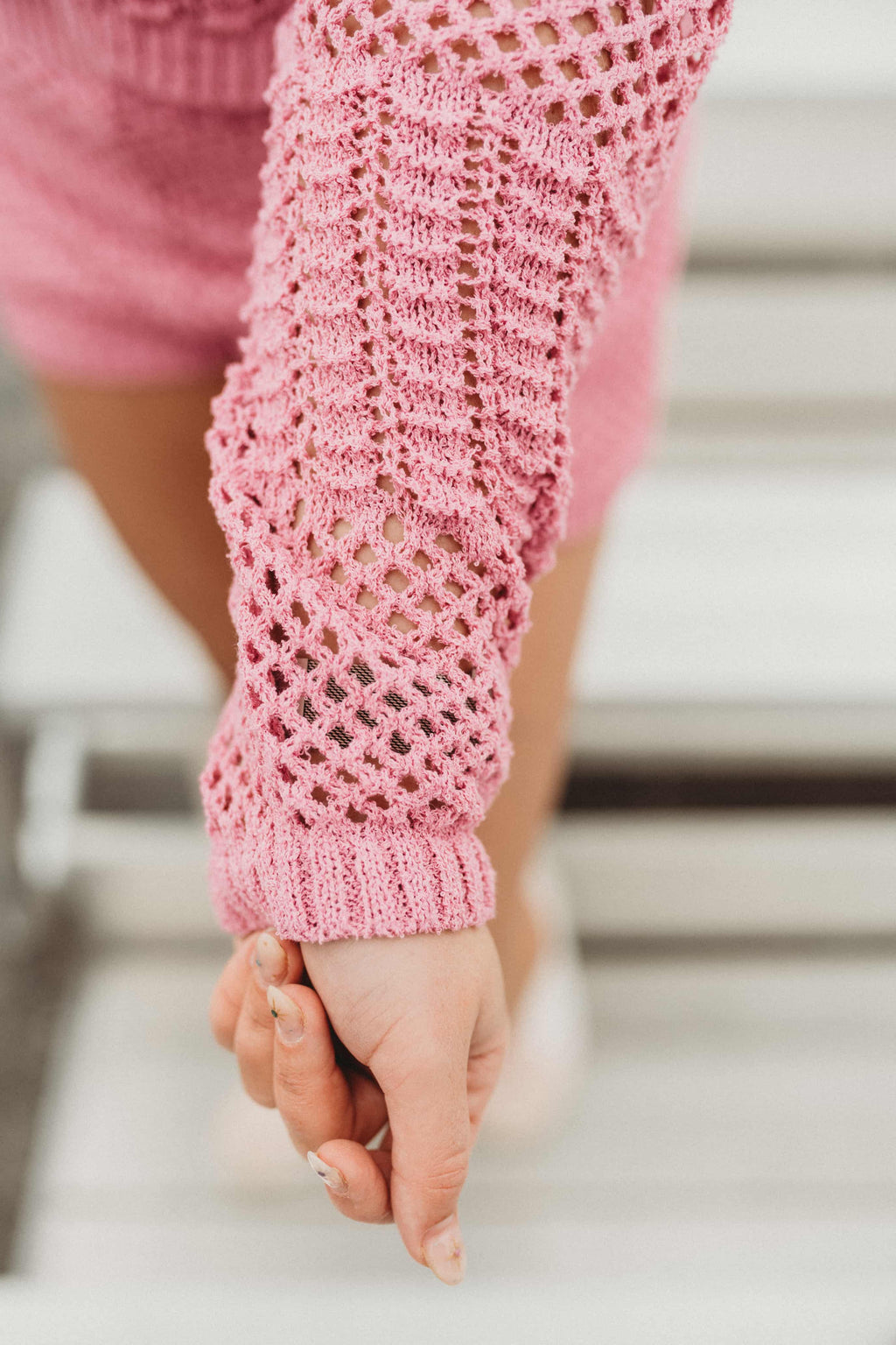 Crochet Summer Woven Set - Pink