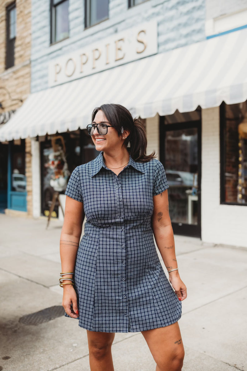 Polly Plaid Midi Dress