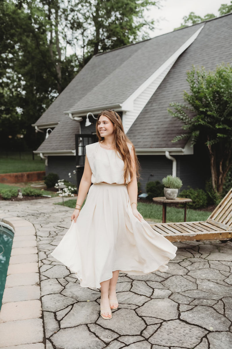 Lainey Pleated Skirt – Poppie's Boutique Lainey Pleated Skirt – Poppie's Boutique