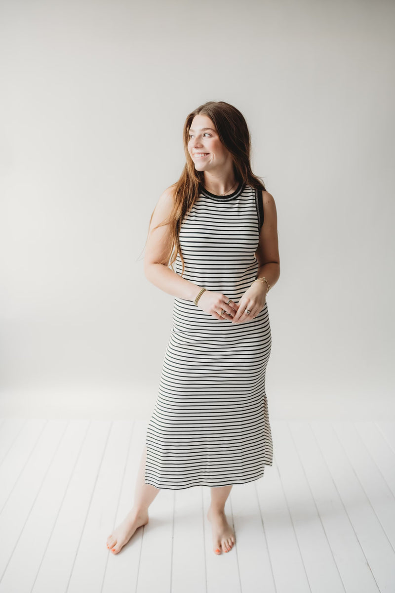striped midi dress Scottie Striped Midi Dress – Poppie's Boutique