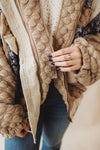 Contrast Floral Quilted Jacket