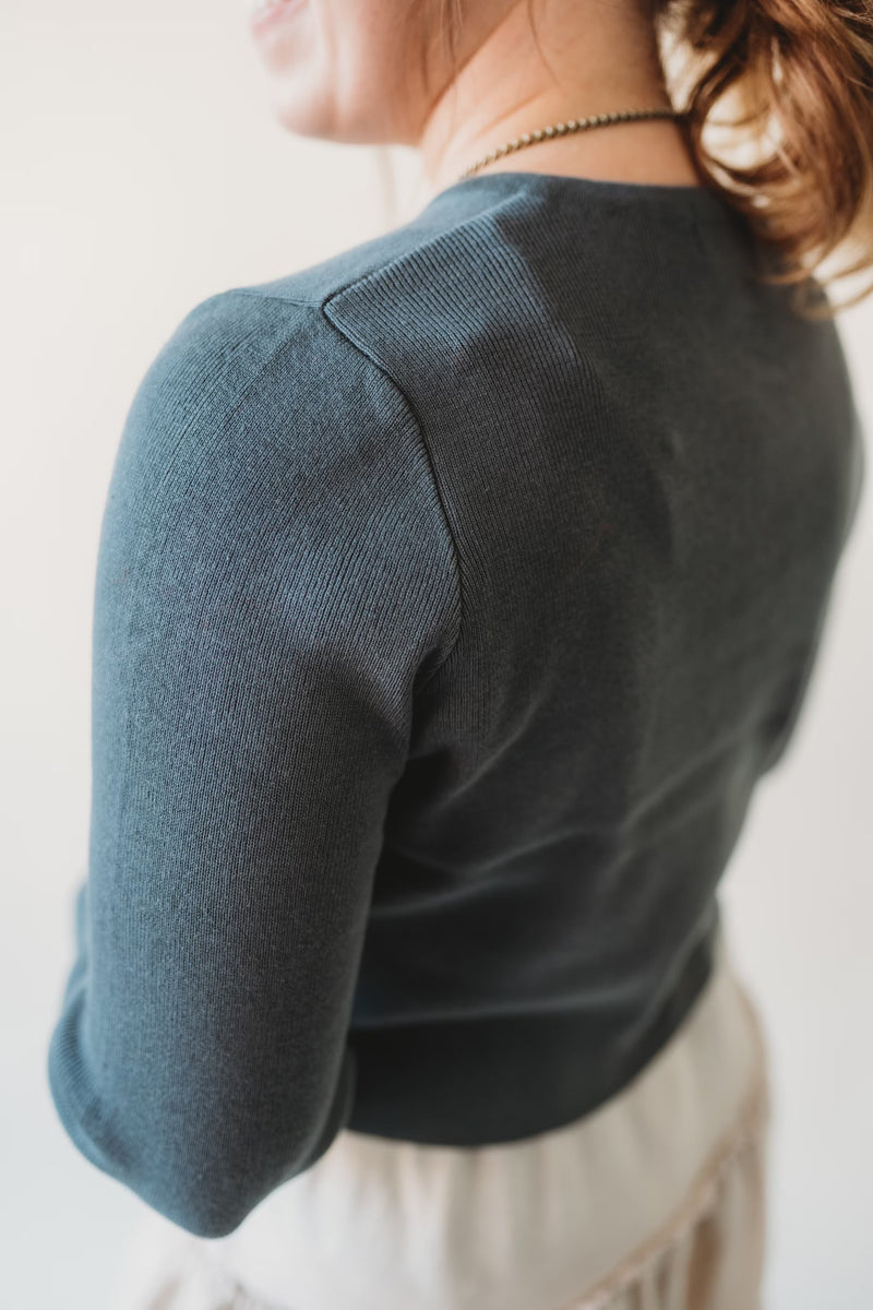 Jessi Buttoned Cardigan- Jade