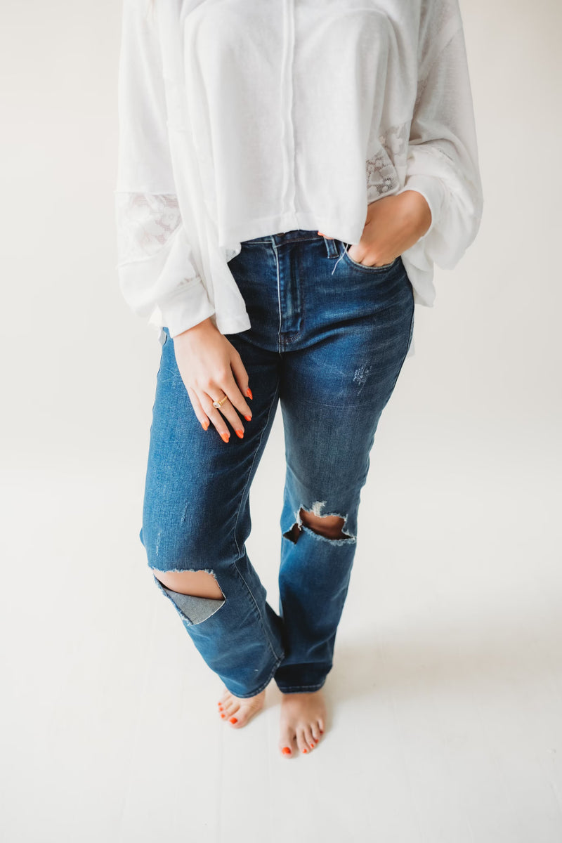 Judy Blue Ripped Dad Jeans
