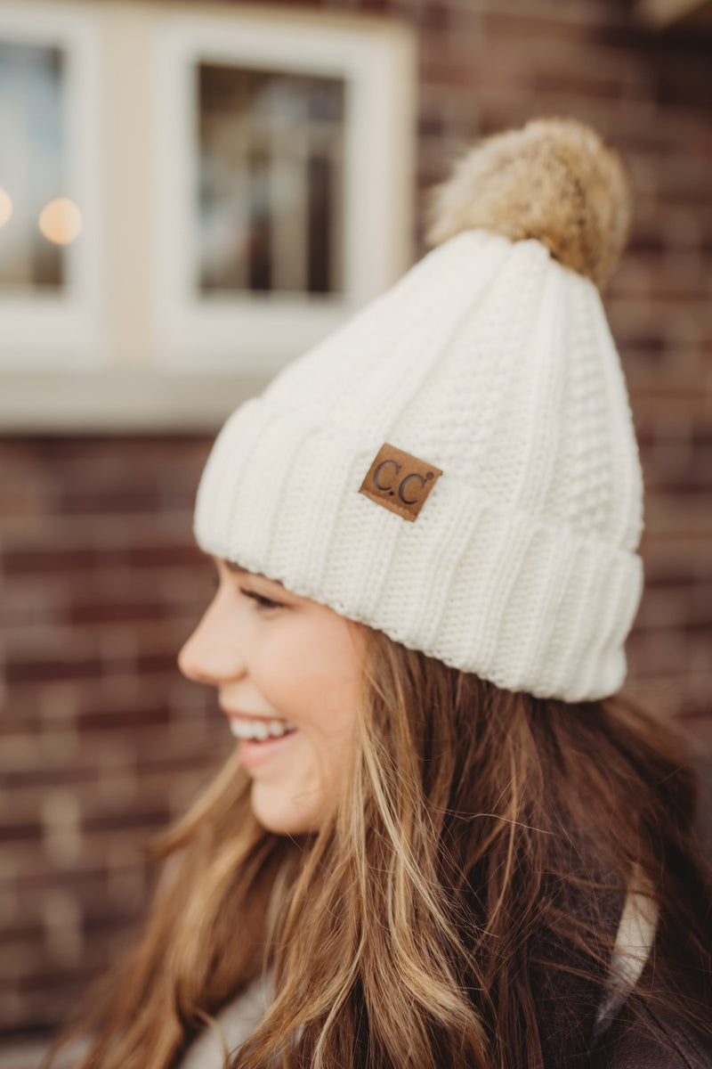 C.C Fuzzy Knit Beanie