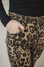 Leopard Print Straight Leg Jeans