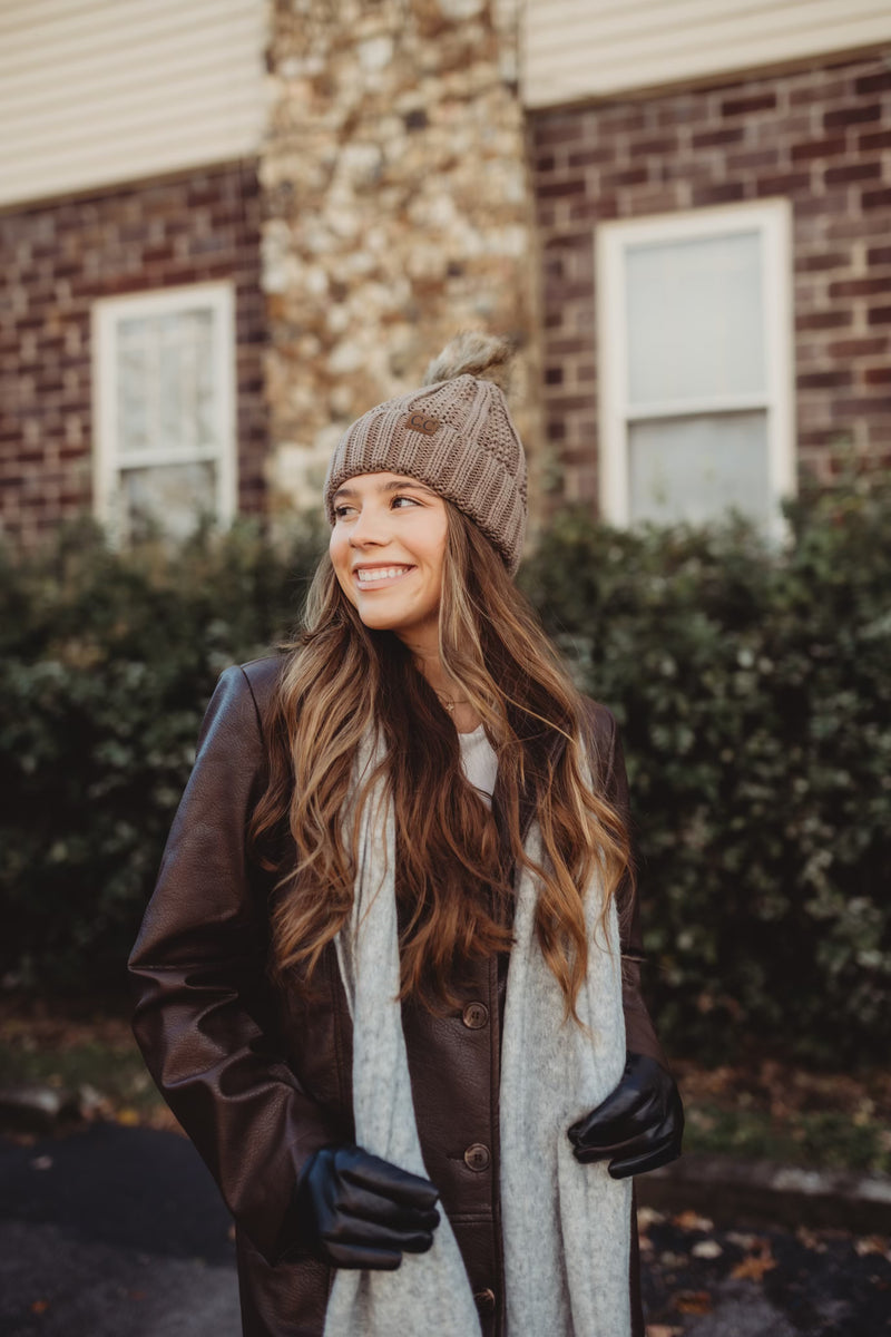 C.C Cable Knit Scarf