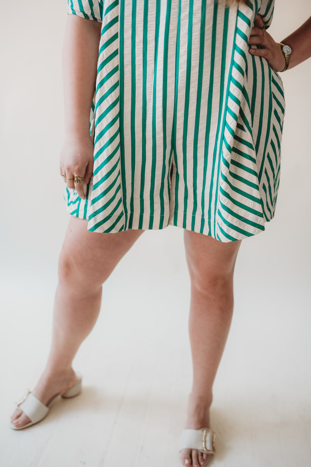 Faye Striped Romper