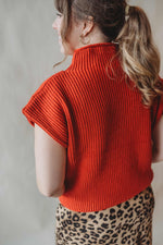 Red Turtle Neck Sweater Vest