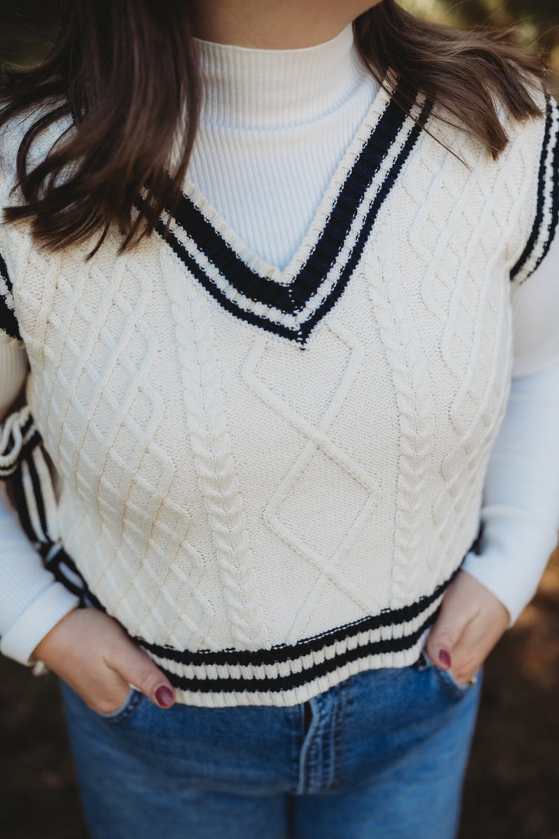 Lewis Contrast Sweater Vest