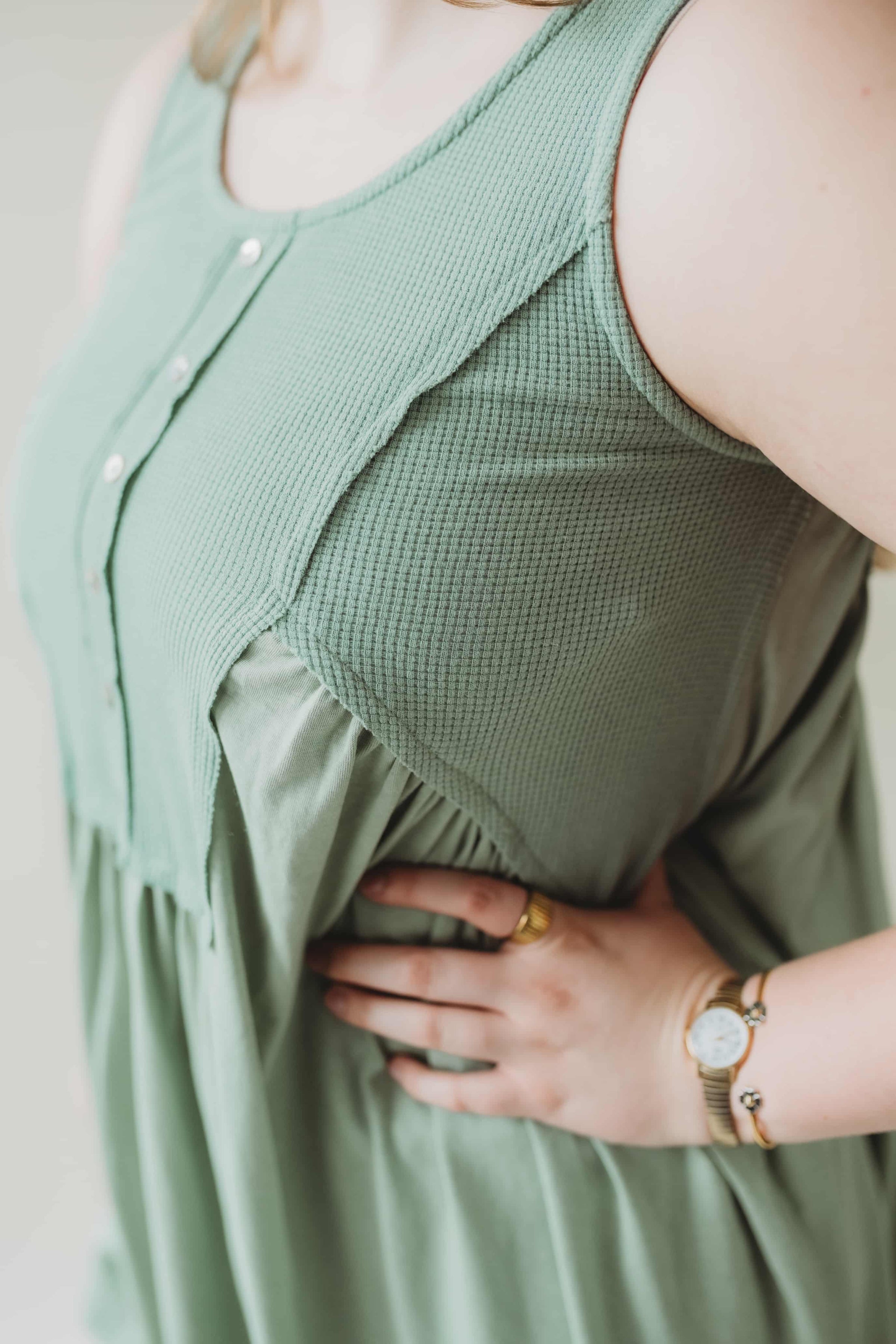Bennie Babydoll Dress- Sage Poppie's Boutique Bennie Babydoll Dress- Sage Poppie's Boutique