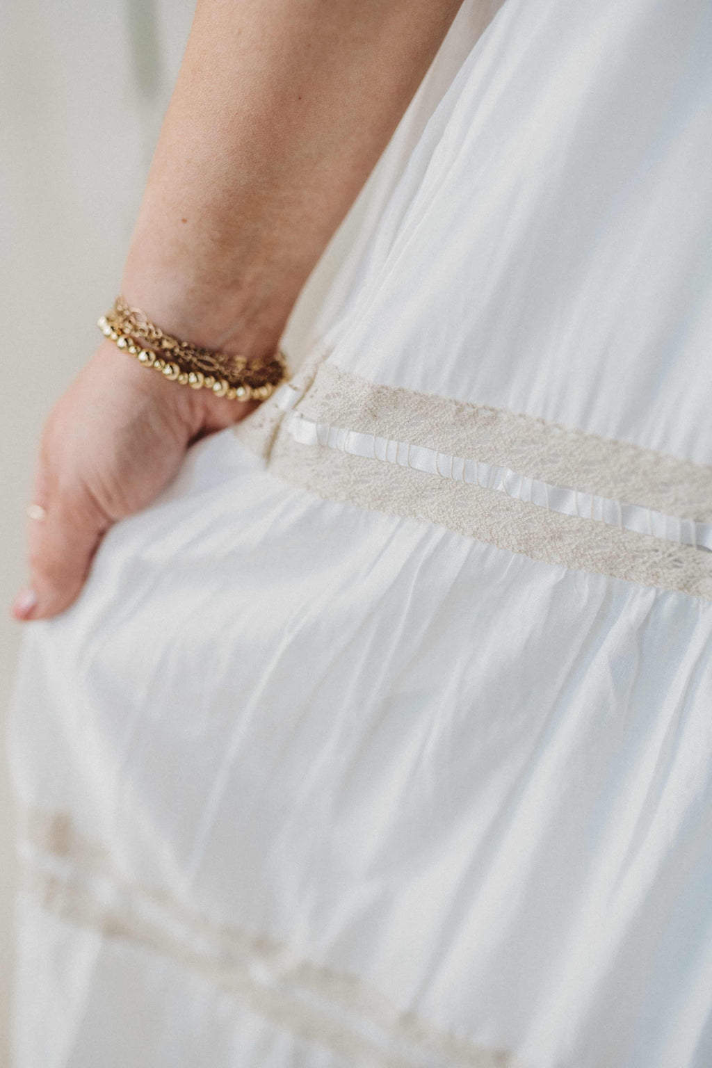 Casella Midi Dress- Off White
