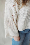 Chenille Sweater Top- Cream