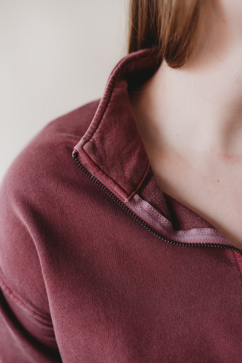 Terry Half Zip Top