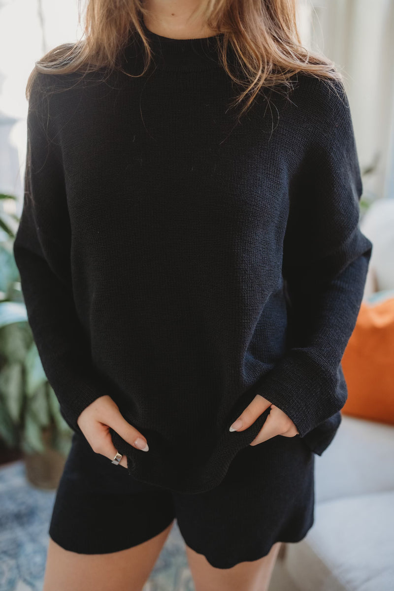 Homebody Sweater Set - Black