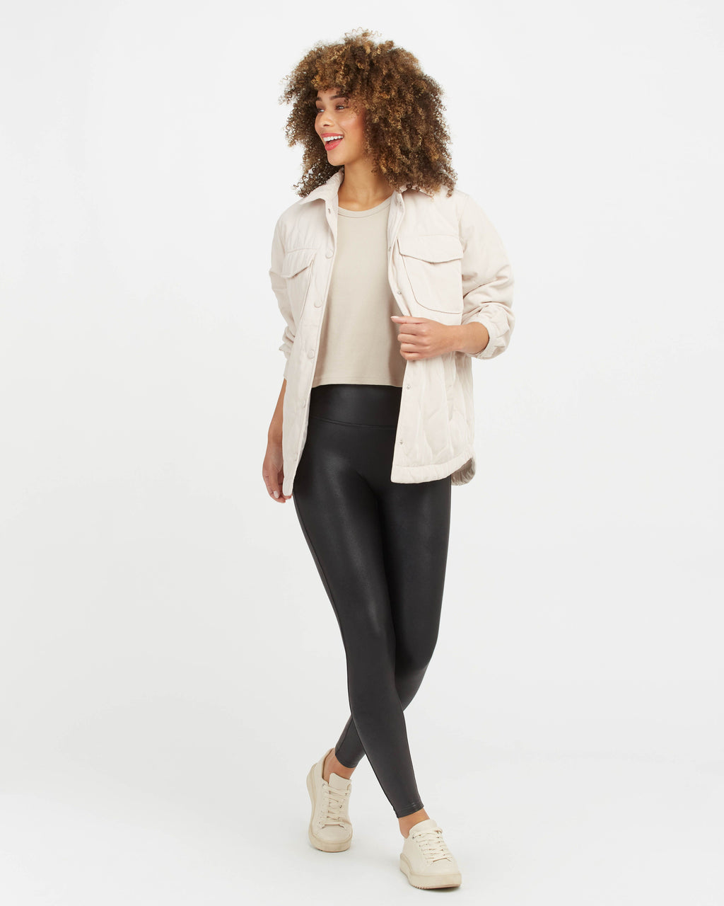 SPANX Black Faux Leather Leggings