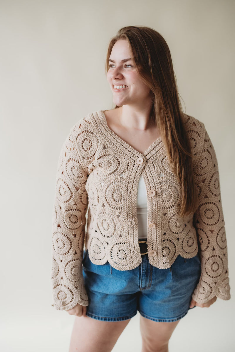 Sandy Crochet Cardigan
