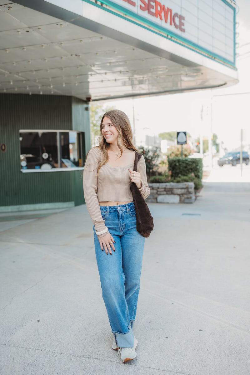 Mable Mocha Top