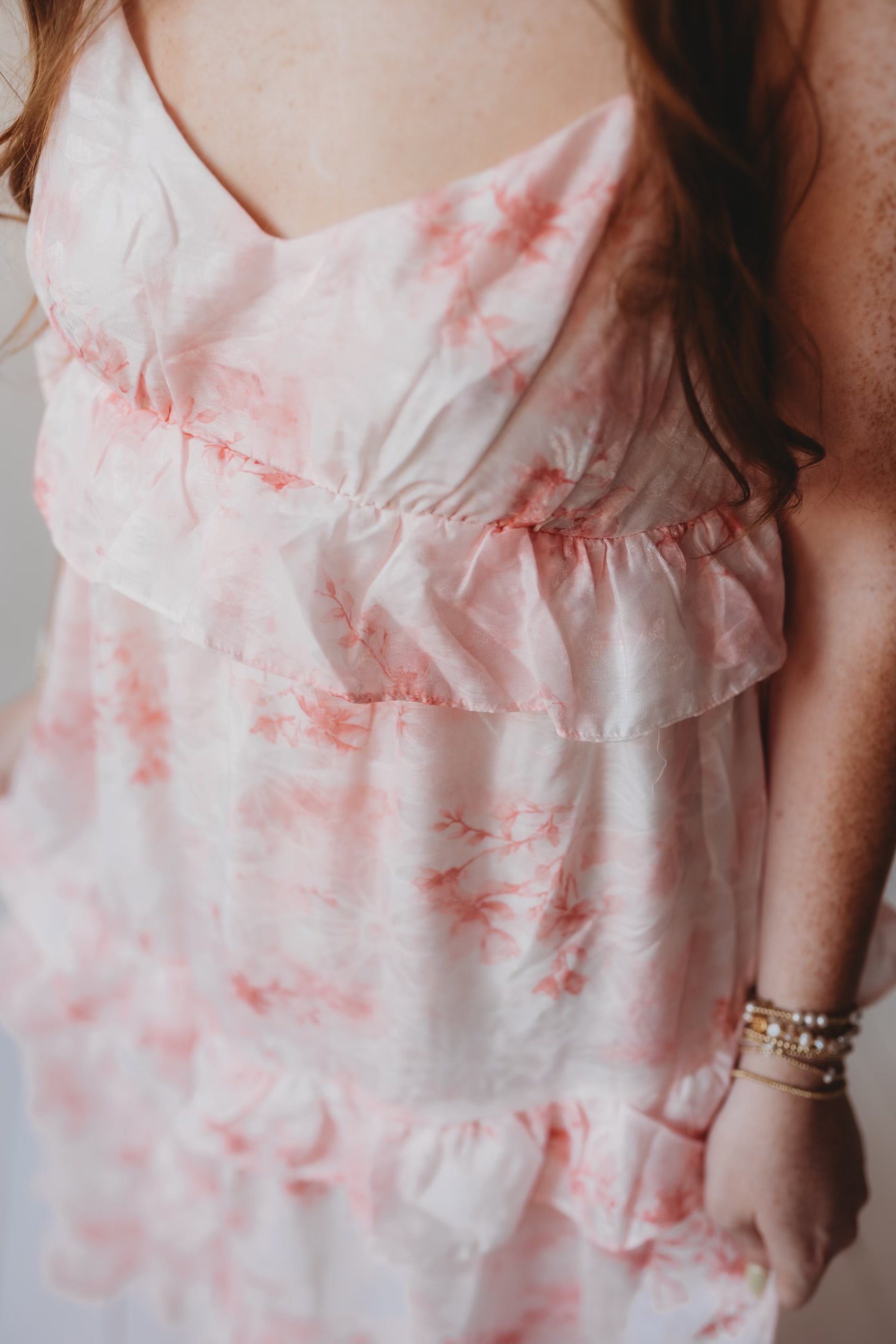 pink floral lingerie dress Vintage Valentine's Day Romantic Lingerie Gown