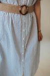 Striped Button Down Midi Dress
