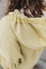 Raw Hem Hooded Jacket- Yellow