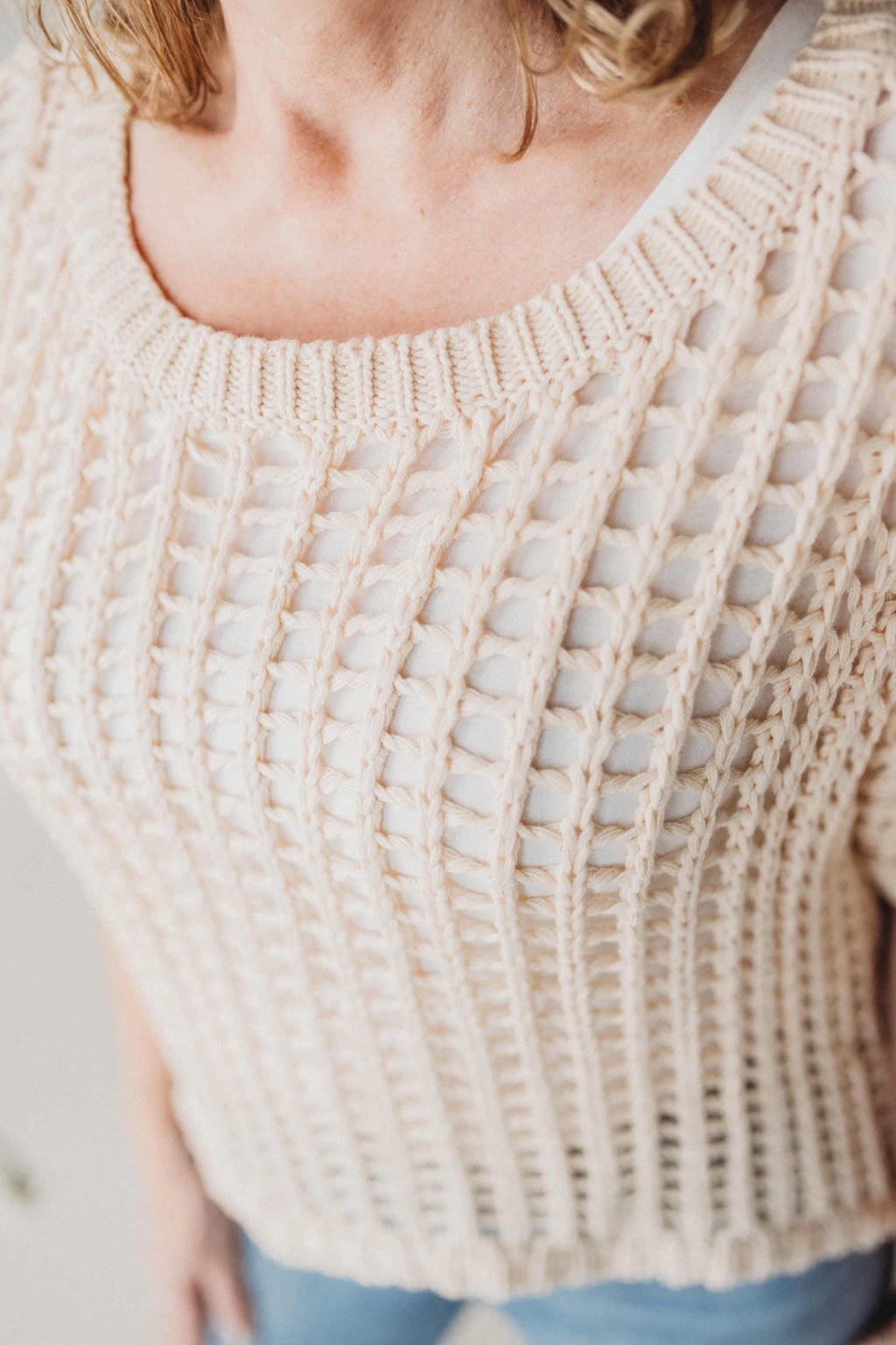 Claudia Knit Summer Sweater- Beige