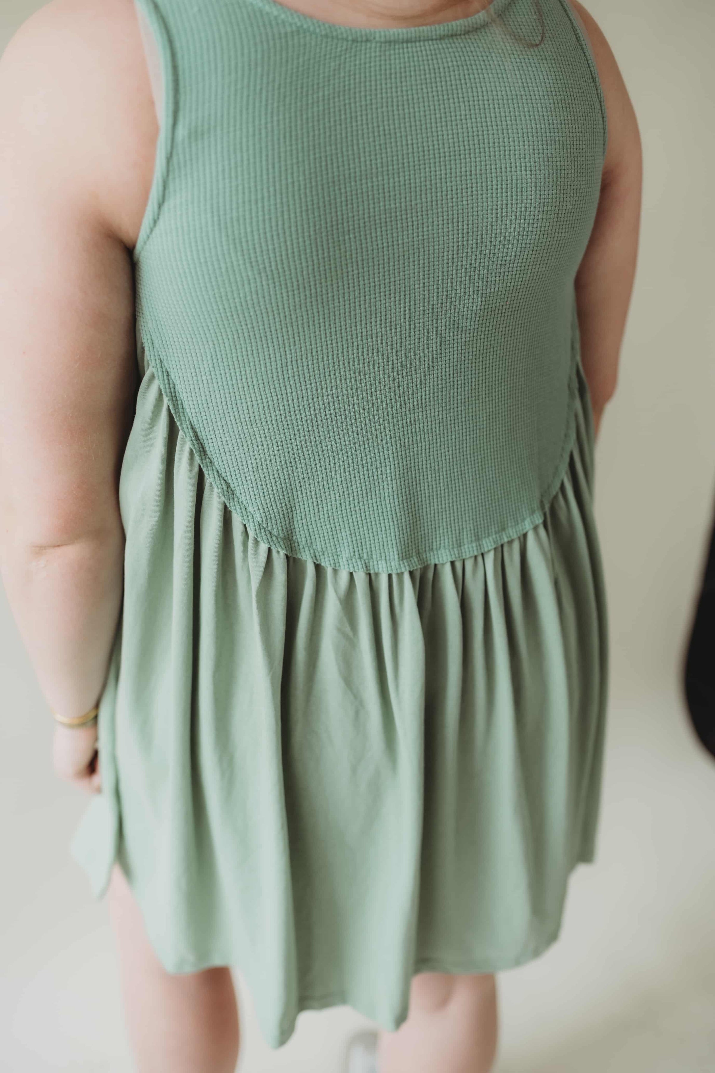 Bennie Babydoll Dress- Sage Poppie's Boutique Bennie Babydoll Dress- Sage Poppie's Boutique