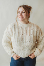 Just Chillin' Chunky Cable Knit Sweater - Cream