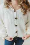 Chloe Chunky Buttoned Sweater - White