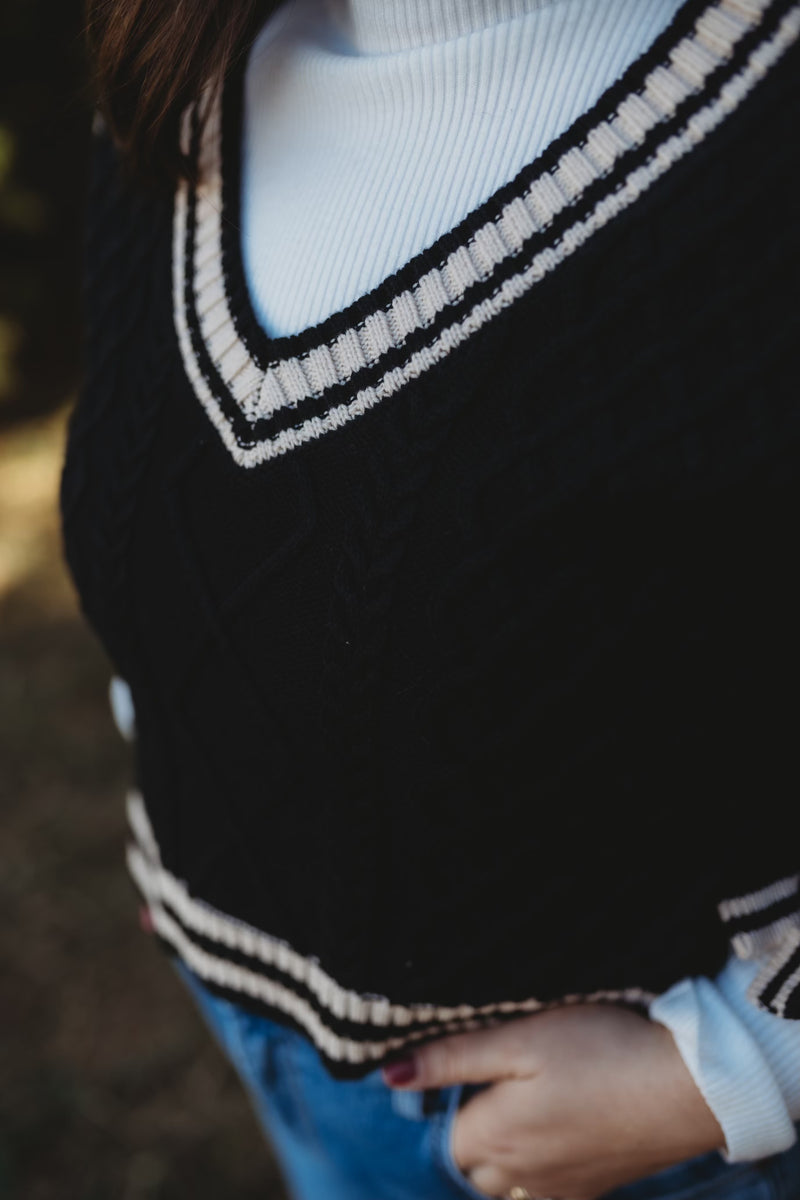 Lewis Contrast Sweater Vest