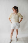 Beth Cotton Cargo Shorts- White