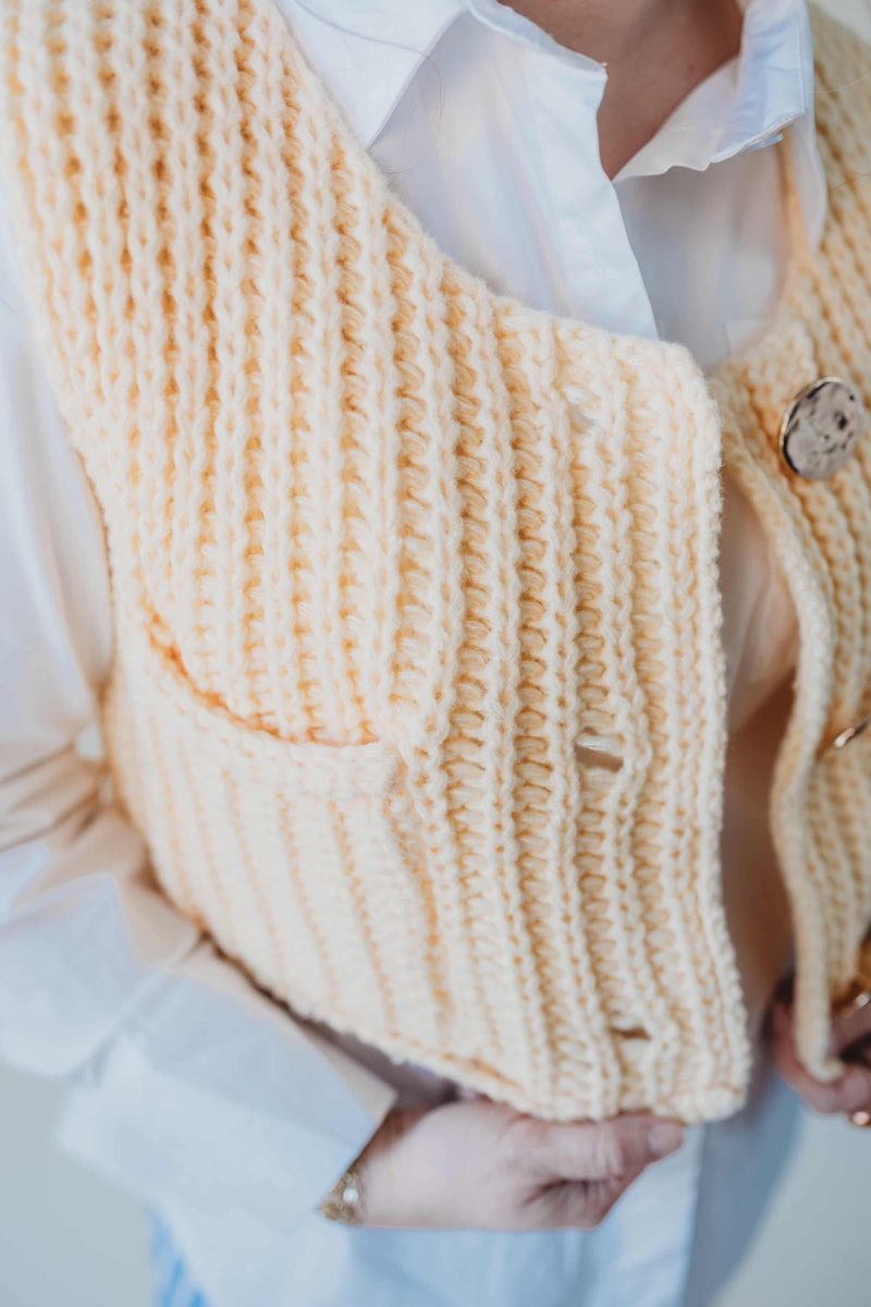 Shayla Sweater Vest- Yellow