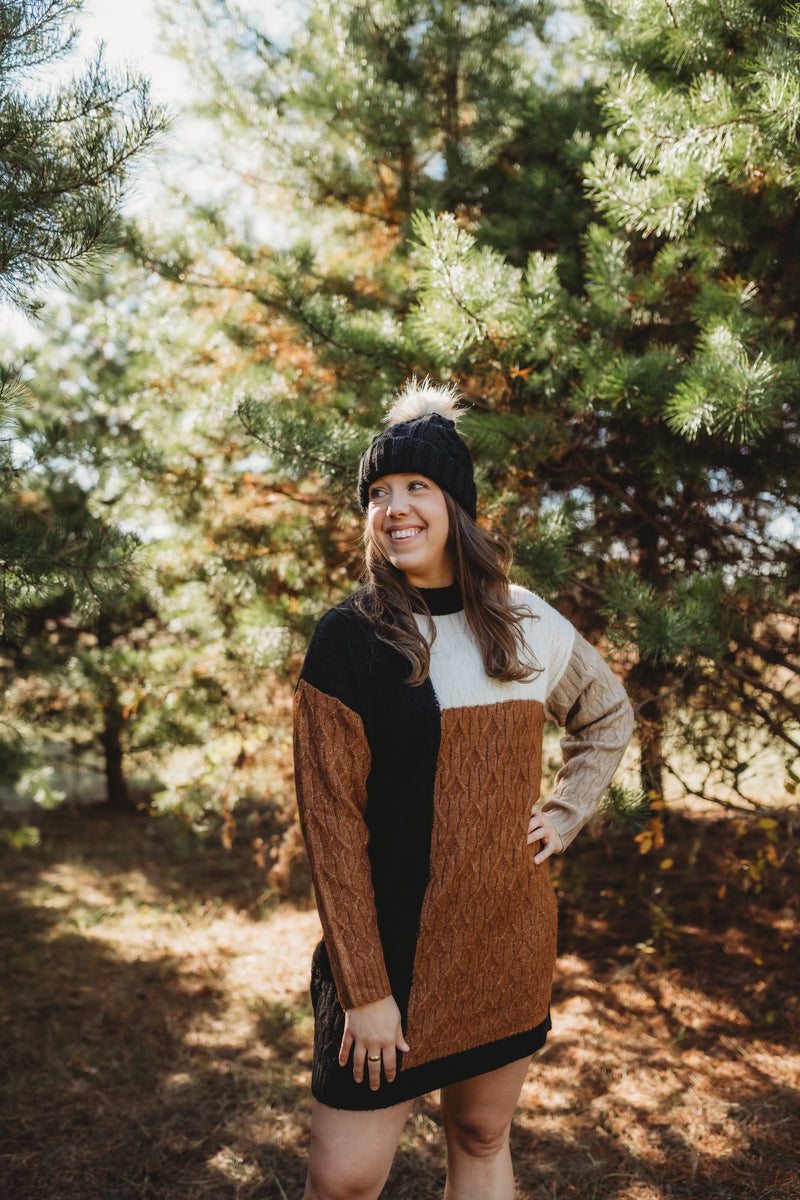 The Colorblock Sweater Dress