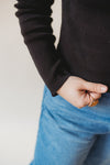 Jessi Buttoned Cardigan- Black