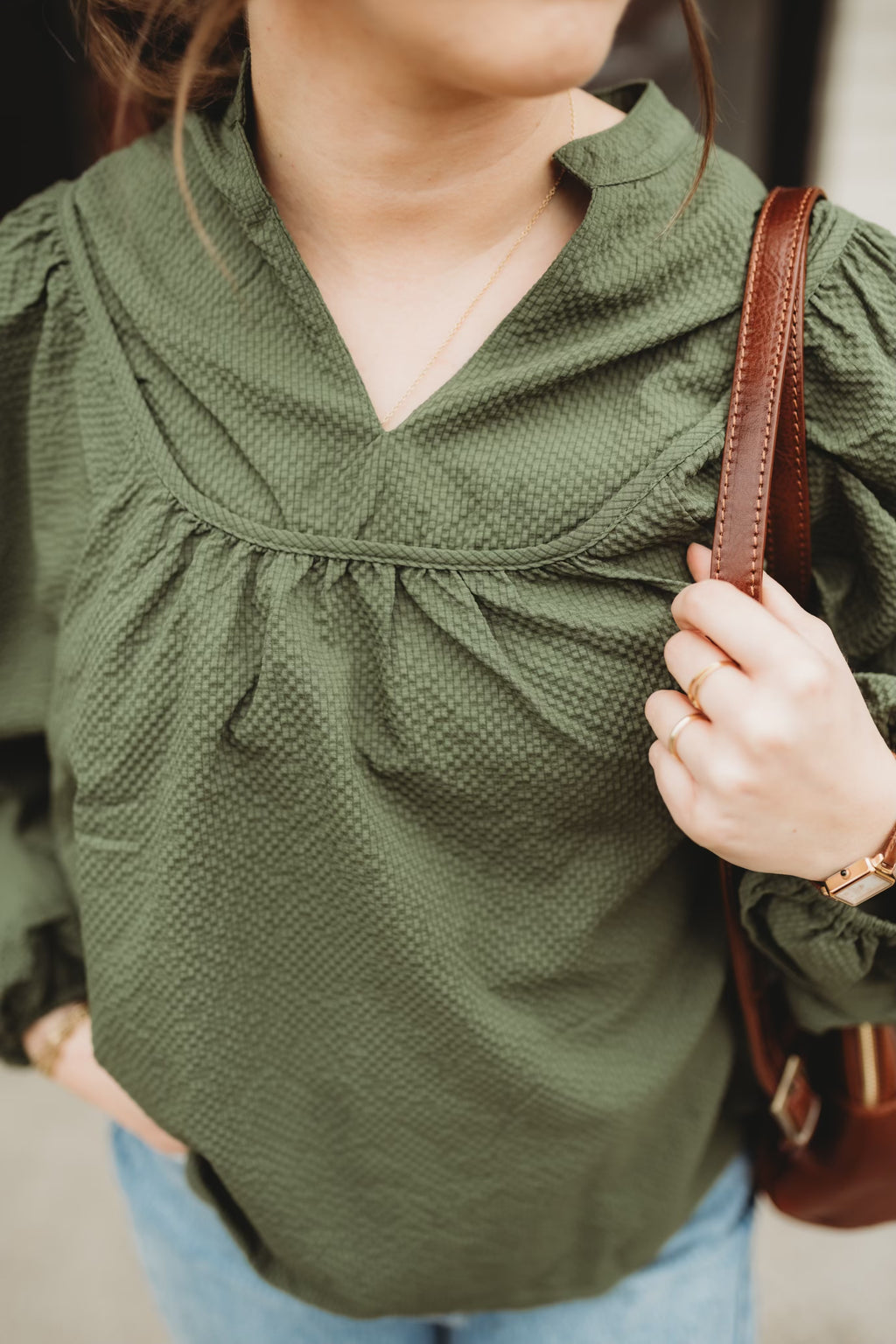 Matcha Textured Blouse