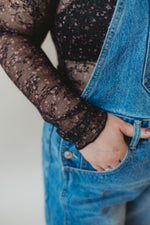The Autumn Sheer Top- Black