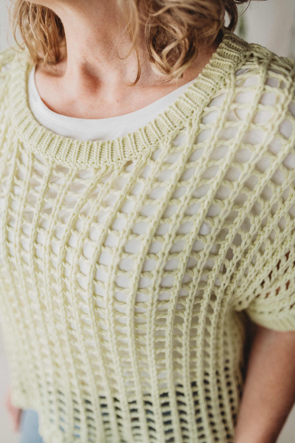 Claudia Knit Summer Sweater- Lemon