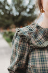 Georgia Ruffle Blouse- Green