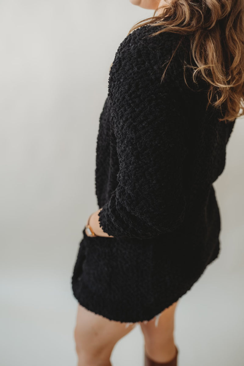 Glory Popcorn Sweater- Black