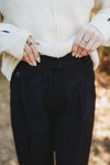 The Pleated Dress Pants- Black