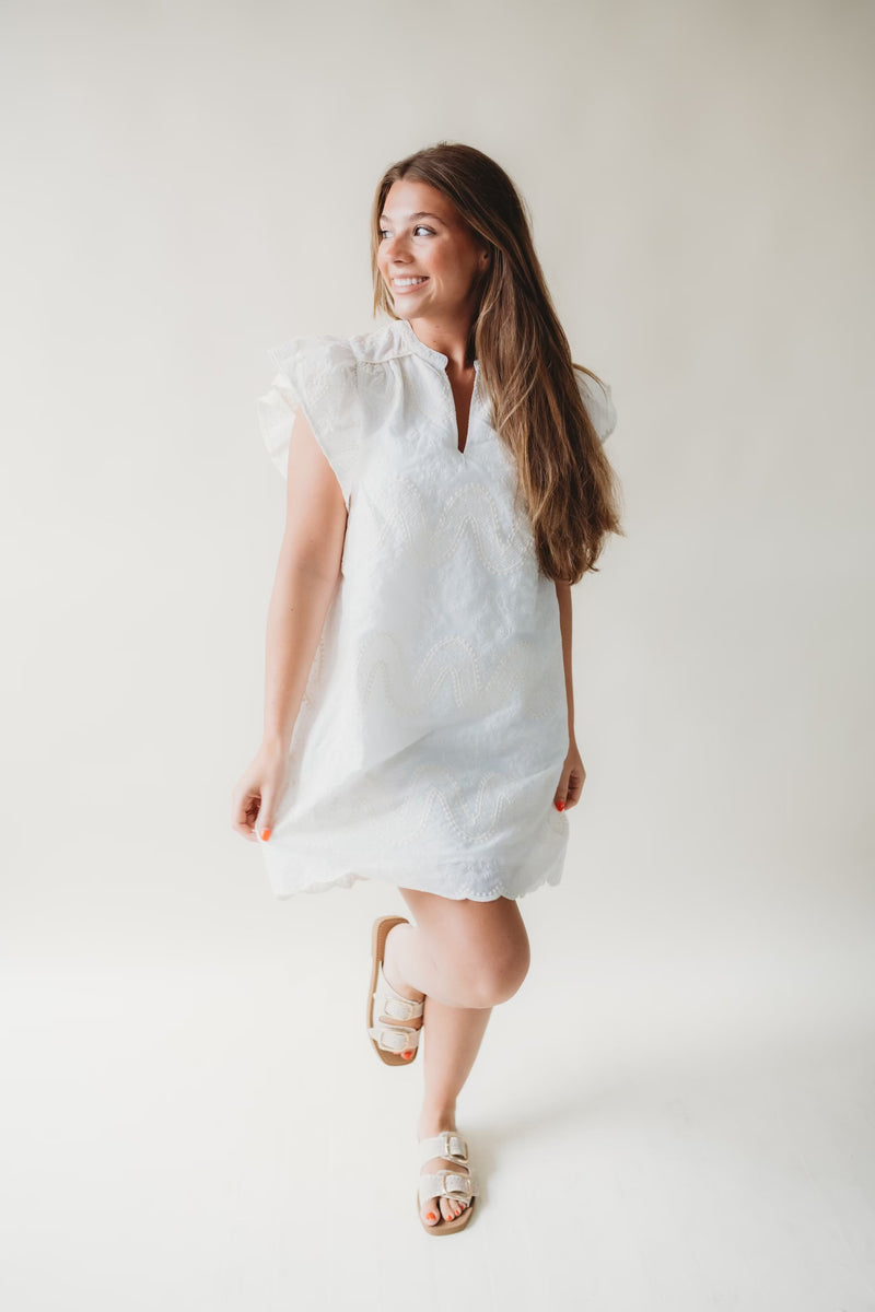 Jane Embroidered Mini Dress