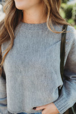 Dolman Sleeve Sweater -Grey