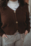 Simple Knit Cardigan- Brown